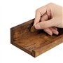 VASAGLE Étagères murales suspendues, Lot de 3, Tablettes flottantes, Longueur 38 cm, avec Bords Hauts, pour Cadres Photos, décor