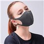 SHOP-STORY - Masque de Bouche Nez Respirant réutilisable Unisexe en polyuréthane Anti-poussière Noir
