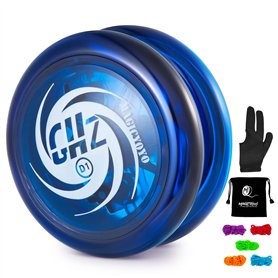 MAGICYOYO D1 GHZ Réactif pour Enfants et Débutants - Yoyo Professionnel Looping avec 5 Cordes de Rechange, Gant et Sac (Bleu) MAGICYOYO D1 GHZ Réactif pour Enfants et Débutants - Yoyo Professionnel Looping avec 5 Cordes de Rechange
