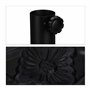 Relaxdays Support à Parasol Demi-Rond, pour des Barres de 34-50 mm, résistant aux intempéries, Design à Fleurs, Noir