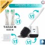 Brosse WC en Silicone & Support Mural | JaMoonLBV JmL® Marque Française | Nettoyage Hygiénique Facile | Balai de Toilette | Bala