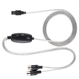 Wendry Câble d'interface de câble MIDI USB, convertisseur de câble MIDI vers USB Cordon d'adaptateur d'interface MIDI Clavier Li Wendry Câble d'interface de câble MIDI USB