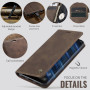 Azororo Coque pour Samsung Galaxy S21 Ultra 5G Premium Housse Cuir Protection Pochette Rabat Portefeuille Flip Case Porte Magnét