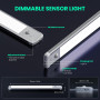 Lampe LED Rechargeable, Lumière Détecteur de Mouvement Interieur, USB-C Eclairage Lampe de Placard sans Fil pour Armoire, Placar