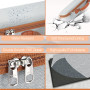 RAIACE Étui de Rangement Rigide Compatible avec Le Sac de Transport de Voyage du lisseur Dyson Airstrait. (Étui Uniquement)-Gris