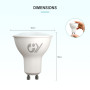 GY Ampoules LED GU10 4.9W Equivalent 80W, 790LM 4000K Blanc Neutre, Angle de Lumière 120°, Ampoule GU10 Led Efficacité Energétiq