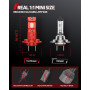 Torchbeam Ampoules LED H7, 16 Puces 6500K 300%, Ampoule H7 LED, 20000LM Phares pour Voiture et Moto, Pour Halogènes, 1:1 Mini De