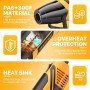 SEEKONE Mini Décapeur Thermique 2 Réglages Températures 260 ℃/450 ℃, 350W Pistolet à Air Chaud Portatif avec Buses, Protection d