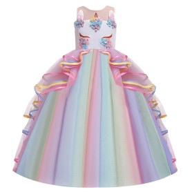MYRISAM Princesse Fille Licorne Déguisement Robe de Anniversaire Cérémonie Soirée Halloween Carnaval Noël Fête Spectacle Mariage MYRISAM Princesse Fille Licorne Déguisement Robe de Anniversaire Cérémonie Soirée Halloween Carnaval Noël Fête Spectacle Mariage