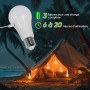 Kimjo Ampoule E27 Led, RGB Ampoule Rechargeable avec Telecommande Sans Fil Dimmable, 7W, 2000mAh, USB C Batterie LED avec Foncti