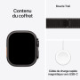 Apple Watch Ultra 3 [GPS + Cellular 49 mm] Montre connectée Course à Pied et Multisport avec boîtier Titane Noir et Boucle Trail