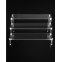 QWORK® Présentoir Acrylique à 3 Niveaux, 4mm d'épaisseur, 30x21x15cm - Présentoir Acrylique Transparent pour Figurines, Bijoux,