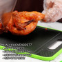 Frost Away Planche à découper avec fonction décongélation Gadget de cuisine avec aiguiseur à couteaux intégré et râpe à épices,
