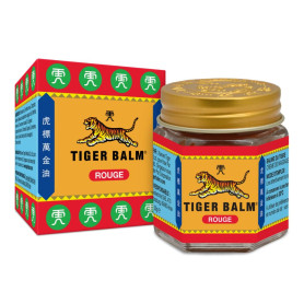 Tiger Balm - BAUME DU TIGRE Rouge à effet chauffant - Contient du camphre et du menthol - Pour sportifs, avant l'effort ou les t Tiger Balm - BAUME DU TIGRE Rouge à effet chauffant - Contient du camphre et du menthol - Pour sportifs, avant l'effort ou les t