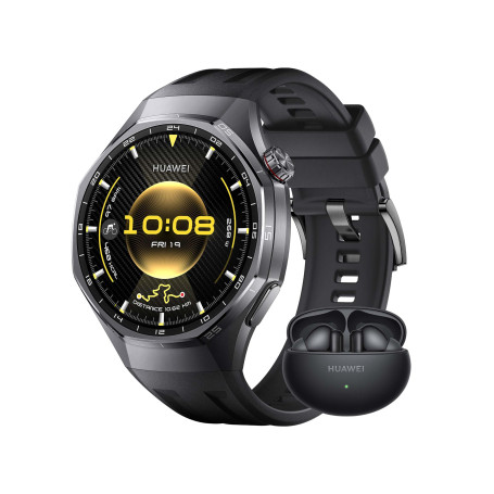 HUAWEI Watch GT6 Pro 46mm Montres connectées + Freebuds 6i Noir Écran AMOLED de 1,47 Pouce, Jusqu'à 21 Jours d'autonomie, Cyclis