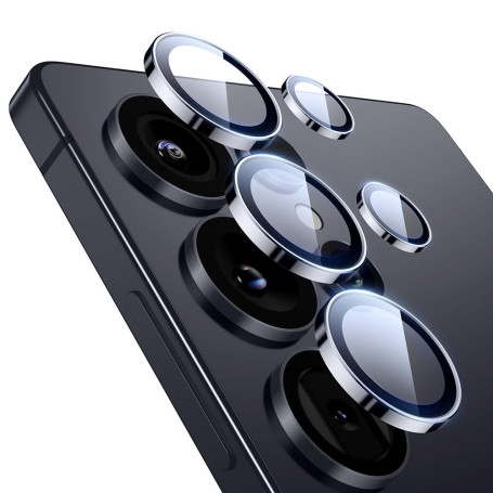 ESR Protection Objectif Caméra pour Samsung Galaxy S25 Ultra,Verre trempé ultra-fin, résistant aux rayures, bords en aluminium,