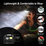 Blukar Lampe Frontale Rechargeable, [Lot de 2] 2000L Super Lumineux Étanche Léger Torche Frontale LED Puissante avec Détecteur d