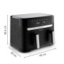 Moulinex Easy fry Essential inox, 8,3L, Jusqu'à 8 personnes, 7 Programmes intuitifs, Air Fryer, Repas complet, synchronisation,