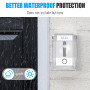 Domeilleur Couvercle Étanche pour Bouton de Sonnette, Housse de Protection Transparente, sans Fil, Support Mural, Protection Son