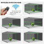 Niveau Laser 360°x 4, Autonivelant Niveau Laser Vert Chantier à Ligne Croisée Verticale et Horizontale 3D, IP54
