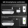 Mini Vidéoprojecteur 4K, HAPPRUN H1 Rétroprojecteur Portable 1080P Natif Bluetooth 5.1 avec Haut-Parleur Intégré Compatible Smar