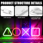 Enseigne Lumineuse Neon LED Gaming, Panneau Néon LED Coloré, Gamer Néon, 42x13cm Neon Mural USB, Gaming Game Room Enseigne pour 
