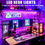 Enseigne Lumineuse Neon LED Gaming, Panneau Néon LED Coloré, Gamer Néon, 42x13cm Neon Mural USB, Gaming Game Room Enseigne pour 
