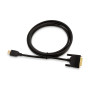 Amazon Basics Câble adaptateur HDMI-A vers DVI (mâle), bidirectionnel 1080p, plaqué or, 1.8 m, pour télévision, noir