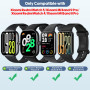 WindRen Métal Bracelets Compatible avec Xiaomi Watch, Acier Inoxydable en Métal pour Redmi Watch 4 / Mi Band 8 Pro
