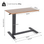 FATIVO Table de Lit à roulettes, Large Table Roulante Réglable en Hauteur de 66 à 90 cm Table pour Lit Médicalisé - 80x40x90cm, 