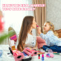 Lubibi Ensemble de Maquillage Lavable pour Enfants avec Coffret, Testé de sécurité Kit de cosmétiques réels pour Enfants,Anniver