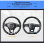 Couvre Volant Voiture en Cuir Microfibre, élastique, Respirante, Antidérapante, 37-38 cm, Housse Volant Voiture pour Hommes et F