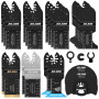 27 Pcs Lame Scie Oscillante, Universelle Outil Multifonction Saw Blades Accessoires Kit, Lame Outil Multifonction, pour Fein Mul