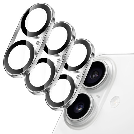 JETech Protecteur d'Objectif de Caméra pour iPhone 17 6,3 Pouces, Verre Trempé 9H, Anti-Rayures, Compatible Coque, N'affecte pas
