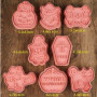 Yealoo Lot de 8 Emporte-pièces en Plastique 3D pour Halloween Patisserie Moule Biscuit Set