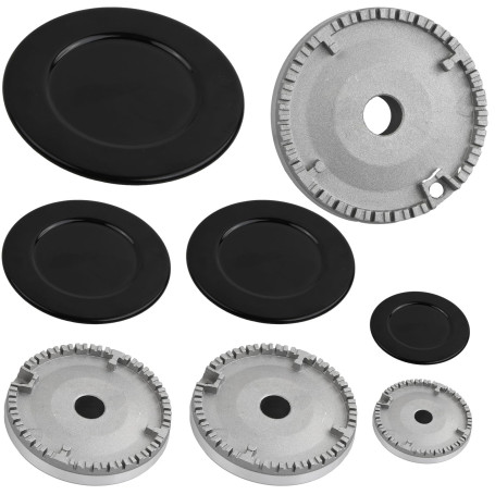 Natuce 4 pcs Chapeaux de Brûleurs, Brûleur Cuisinière à Gaz, Chapeau de Couronne de BrûLeur à Gaz, pour Plaques de Cuisson Arist