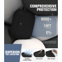 Seltureone Coque pour AirPods Pro 3 (2025) avec Porte-clés et Kit de Nettoyage, [LED Avant Visible] Protection Case en Silicone 