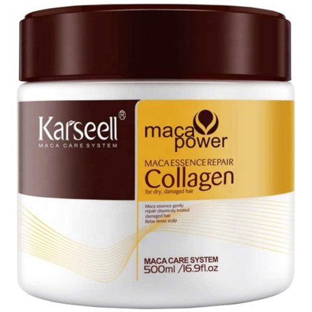 Karseell MACA CARE SYSTEM Masque Cheveux Collagène Huile d’Argan Coco Professionnel Hydratant Nourrissant Réparateur Cheveux Sec