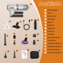 Aspirateur Voiture Puissant sans Fil: 15000PA Pliable 90° Aspirateurs à Main - 6000mAh Mini Aspirateur Rechargeable avec 3 HEPA