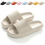 Calish Chaussons Antidérapants pour Homme Femme Pantoufles de Douche Très Léger Semelle Épaisse Amorti Soft Tongs Sandales- pour