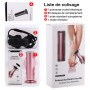 Râpe à Pieds Pédicure Electrique Anti-callosité Lime Pieds Electrique pour Corne (Vitesse Réglable) avec 60 Tampons de Remplacem
