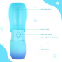 JOPHEK Gourde portable 300 ml pour animaux de compagnie, pliable à 180 °, anti-fuite, avec filtre à charbon actif, pour promenad
