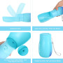 JOPHEK Gourde portable 300 ml pour animaux de compagnie, pliable à 180 °, anti-fuite, avec filtre à charbon actif, pour promenad