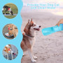 JOPHEK Gourde portable 300 ml pour animaux de compagnie, pliable à 180 °, anti-fuite, avec filtre à charbon actif, pour promenad
