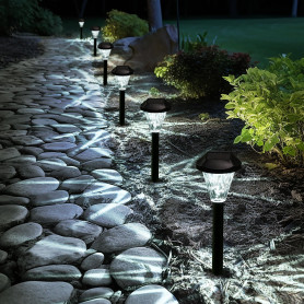 GIGALUMI Lot de 10 lampes solaires d'extérieur étanches pour l'extérieur, lampes solaires d'extérieur pour terrasse, pelouse, co GIGALUMI Lot de 10 lampes solaires d'extérieur étanches pour l'extérieur, lampes solaires d'extérieur pour terrasse, pelouse, co