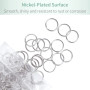Uniclife 100 Pack Anneaux Porte Clé 20mm Split Porte Clef Mini Split Jump Ring Porte Cle avec Double Boucles Petits Anneaux en M