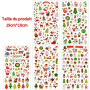 8 feuilles Gommettes Noël Enfants Autocollants, MOKIU Stickers de Noël Stickers à paillettes Stickers de Noël papeterie pour Déc