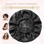 Umisleep Bonnet de Nuit en Soie 22 Momme - 100% Soie de mûrier - Double Bonnet en Soie pour Cheveux bouclés - Respirant et Ajust