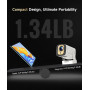 Magcubic Vidéoprojecteur 4K, Mini Projecteur Portable Android Rétroprojecteur avec WiFi6 BT5.4, Rotation 180° Projecteur Video C