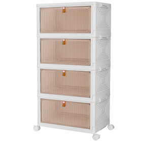 PurKeep Lot de 4 boîtes de rangement avec couvercle – Boîte de rangement en plastique à 4 niveaux avec couvercle, boîtes empilab PurKeep Lot de 4 boîtes de rangement avec couvercle – Boîte de rangement en plastique à 4 niveaux avec couvercle, boîtes empilab